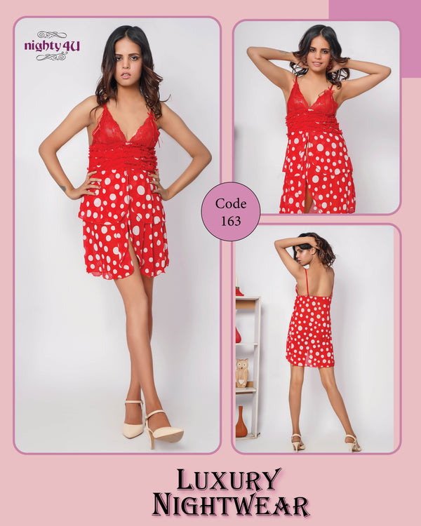 Sexy Semi Transparent Short Gown Lingerie With Panty